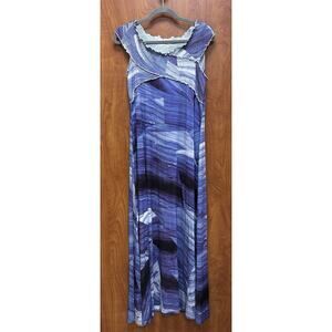 Soft Surroundings Delphinium Long Maxi Dress NWT Size M Blue White